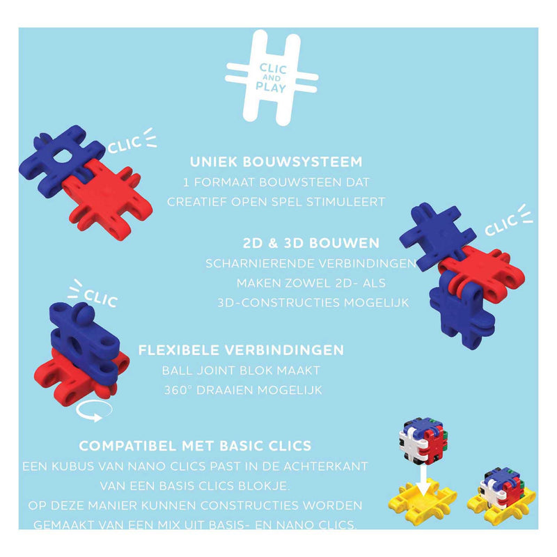 Afbeelding laden in galerijviewer, Clics nano – creative builders 2000 piece set – 15 in 1 bouwblokken – speelgoed gemaakt van 100% recycled plastic – speelgoed 8, 9, 10, 11, 12 jaar – constructie speelgoed
