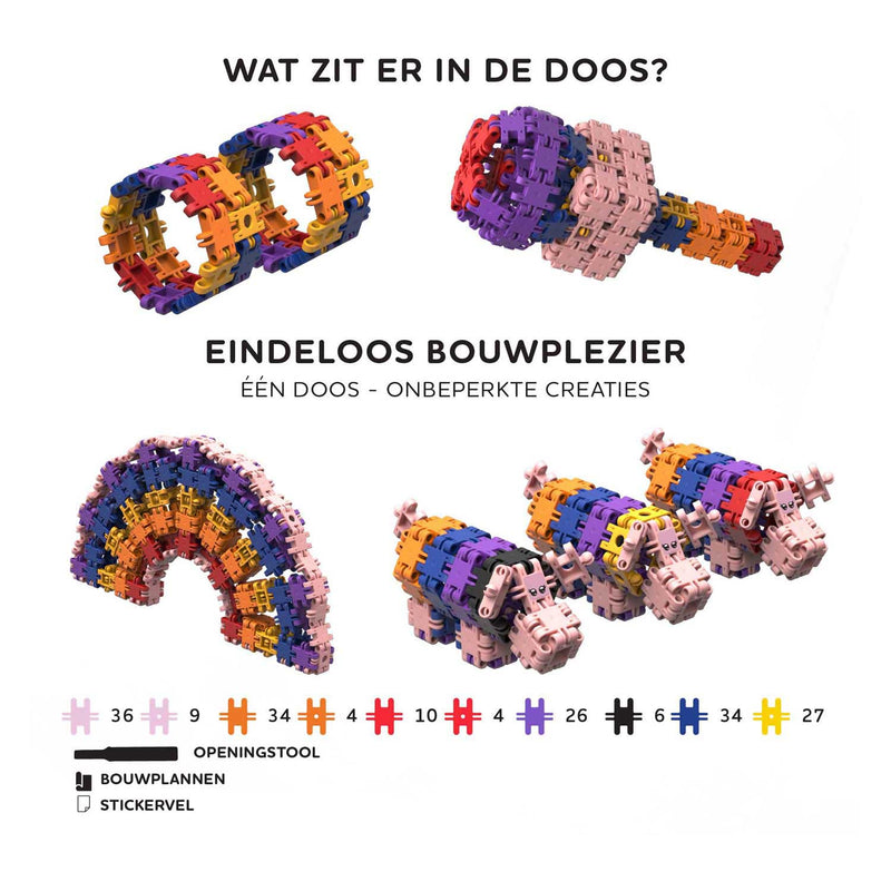Afbeelding laden in galerijviewer, Clics nano – k3 builders 190 piece set – 5 in 1 bouwblokken – speelgoed gemaakt van 100% recycled plastic – speelgoed 8, 9, 10, 11, 12 jaar – constructie speelgoed
