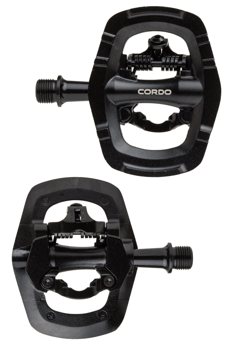 Afbeelding laden in galerijviewer, Cordo double - mtb pedalen - spd klikpedalen - multifunctionele platformpedalen - zwart
