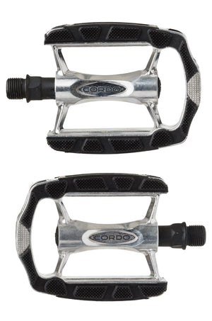 Ty cordo trekking pedalen anti-slip aluminium - zilver