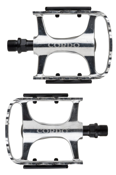 Cordo trekking pedalen aluminium - zilver
