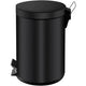 V-part - pedaalemmer 3 liter - steel - zwart - prullenbak