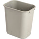 Recyclebak rubbermaid rechthoekig grijs 27 l pe (polyetheen)