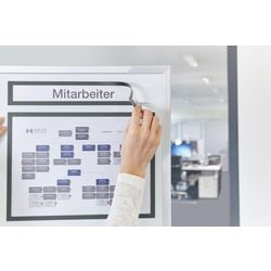 Magnetische lijst magnetoplan 1131801 a3, a4, foolscap grijs