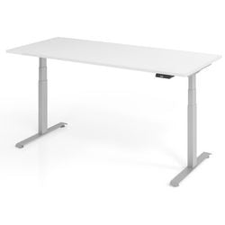 Zit-sta-bureau vlxk6519 w s hout, metaal lichtgrijs, wit