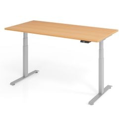 Zit-sta-bureau vlxk6516 6 s hout, metaal bruin, grijs