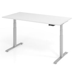 Zit-sta-bureau vlxk6516 w s hout, metaal lichtgrijs, wit