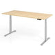 Zit-sta-bureau vlxk6519 3 s hout, metaal beige, grijs
