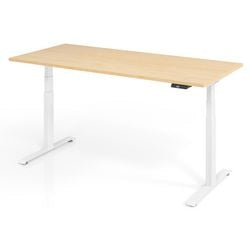 Zit-sta-bureau vlxk6519 3 w hout, metaal beige, wit
