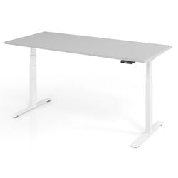 Zit-sta-bureau merkloos vlxk6519 5 w hout, metaal lichtgrijs, wit
