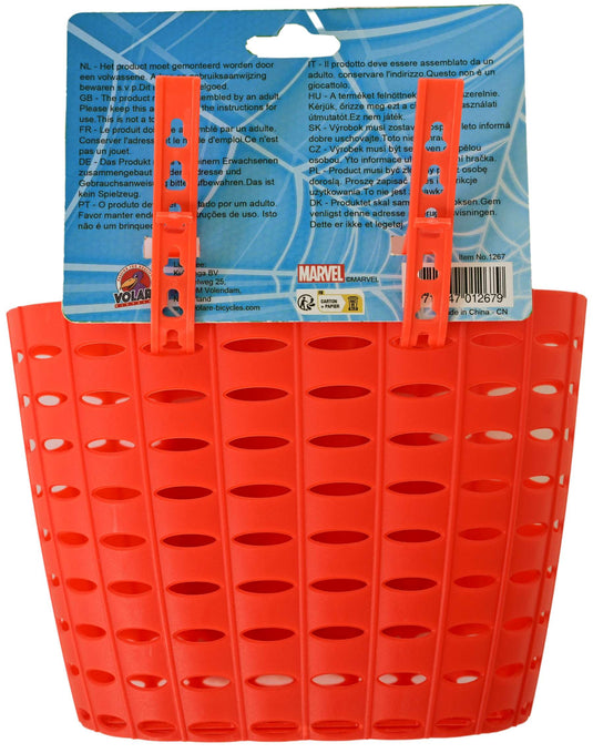 Spiderman spider-man plastic mandje - jongens - rood