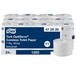 Tork optiserve toiletpapier 1 laag zonder kern 472620