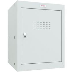 Phoenix garderobekast 1 deur sleutelslot 400 x 400 x 520 mm grijs