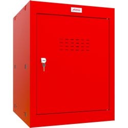 Phoenix garderobekast 1 deur sleutelslot 400 x 400 x 520 mm rood