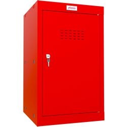Phoenix garderobekast 1 deur sleutelslot 400 x 400 x 665 mm rood