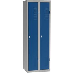 Garderobekast a10080.59 grijs metaal 500 mm x 600 mm x 1800 mm (d x b x h)