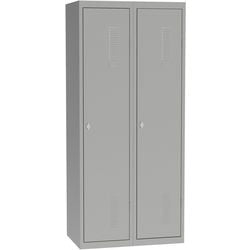 Garderobekast a10280.09 grijs metaal 500 mm x 800 mm x 1800 mm (d x b x h)