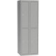 Garderobekast a33080.09 grijs metaal 500 mm x 600 mm x 1800 mm (d x b x h)