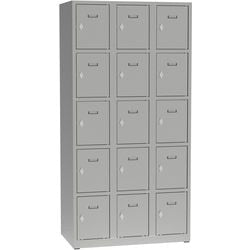 Garderobekast a83350.09 grijs metaal 500 mm x 900 mm x 1800 mm (d x b x h)