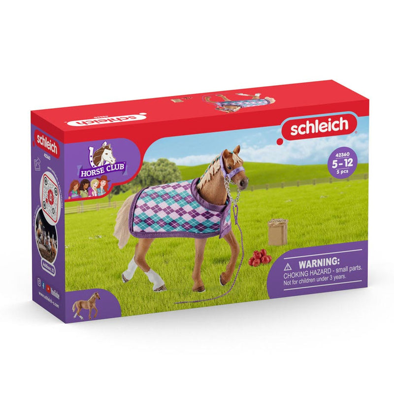 Load image into Gallery viewer, Schleich Horse Club Engelse volbloed met deken
