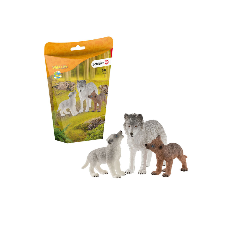 Load image into Gallery viewer, Schleich wild life wolvin met wolvenwelpen 42472
