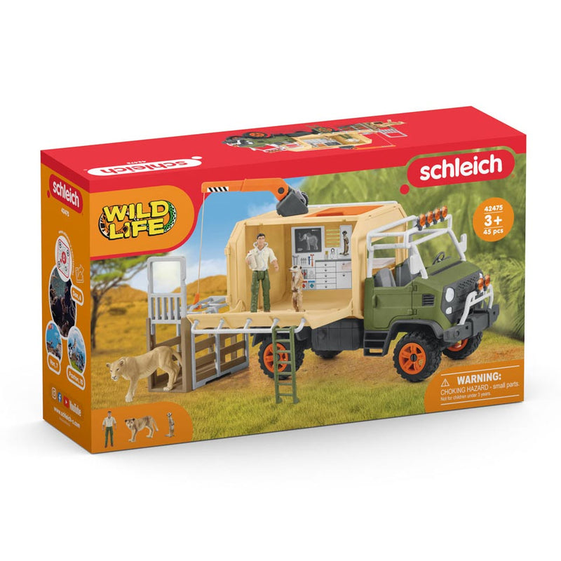 Load image into Gallery viewer, Schleich wild life grote reddingswagen voor dieren 42475
