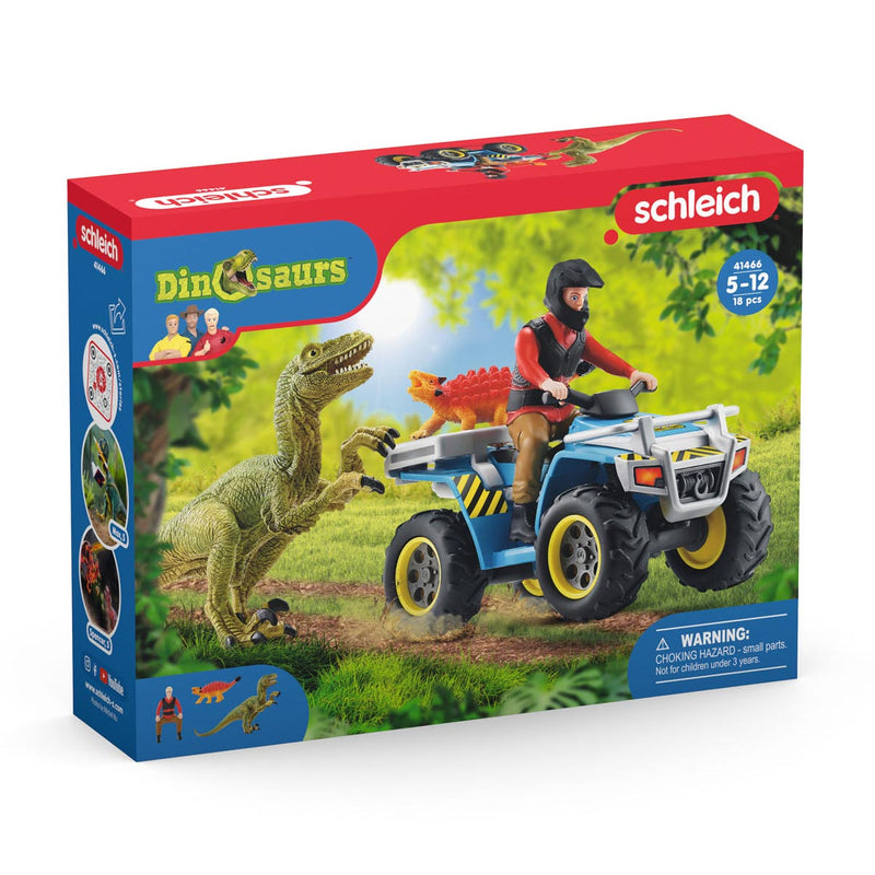 Load image into Gallery viewer, Schleich DINOSAURS Vlucht van Velociraptor op Quad 41466

