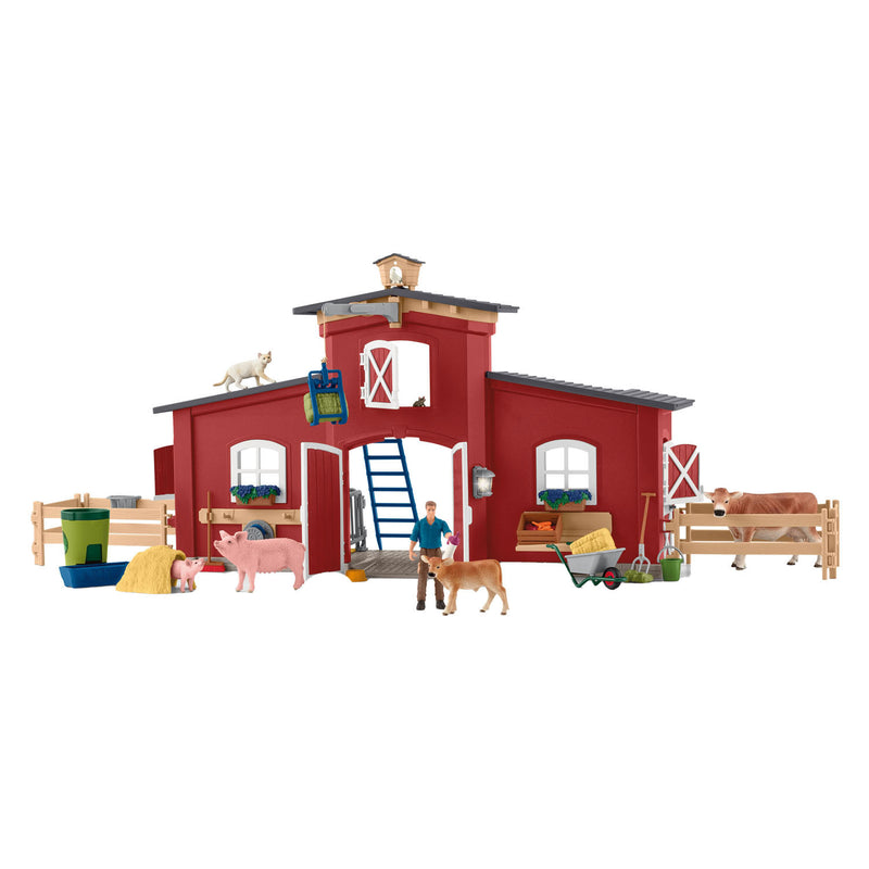 Load image into Gallery viewer, Schleich farm world grote stal rood 42606
