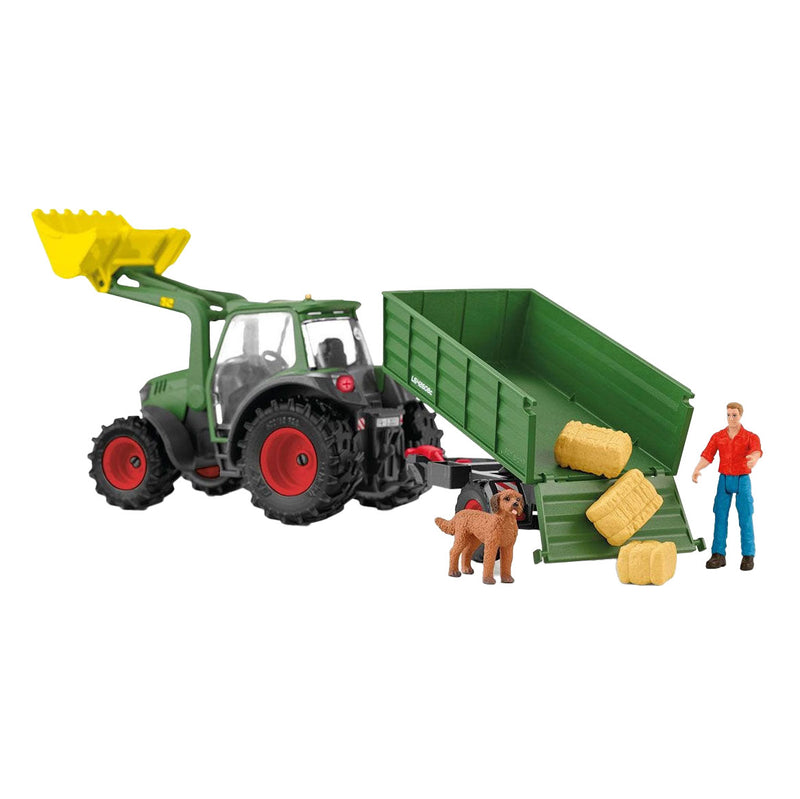 Load image into Gallery viewer, Schleich farm world tractor met aanhanger 42608
