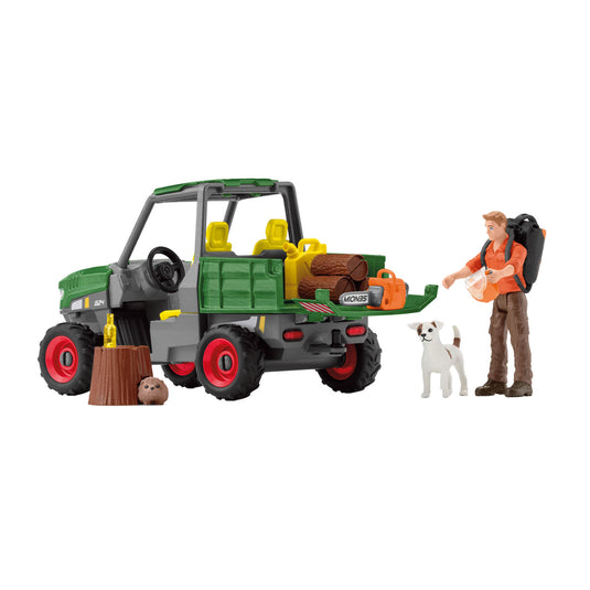 Schleich farm world houtzager met voertuig 42659