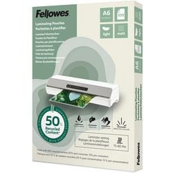 Lamineerhoezen fellowes 100143438 transparant a6 mat