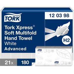 Papieren handdoek tork 120398 xpress pak van 21