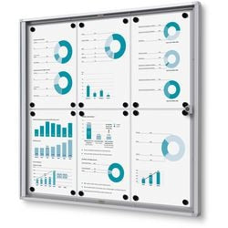 Vergrendelbaar notitiebord showdown scxs6xa4b1 zilver aluminium