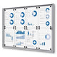 Vergrendelbaar notitiebord showdown scxs8xa4 zilver aluminium