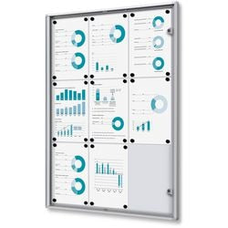 Vergrendelbaar notitiebord showdown scxs9xa4b1 zilver aluminium