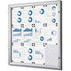 Vergrendelbaar notitiebord showdown scs12xa4 zilver aluminium