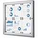 Vergrendelbaar notitiebord showdown scs6xa4 zilver aluminium