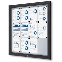 Vergrendelbaar notitiebord showdown sct12xa4phc7016js antraciet aluminium
