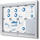 Vergrendelbaar notitiebord showdown sct8xa4ph zilver aluminium