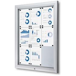Vergrendelbaar notitiebord showdown sct9xa4ph zilver aluminium