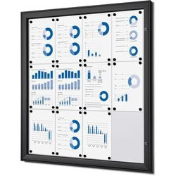 Vergrendelbaar notitiebord showdown scs12xa4c9005 zwart aluminium
