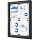 Vergrendelbaar notitiebord showdown scs4xa4c9005 zwart aluminium
