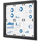 Vergrendelbaar notitiebord showdown scs6xa4c9005 zwart aluminium