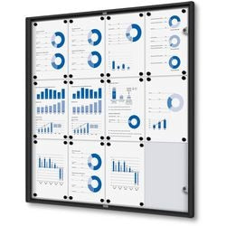 Vergrendelbaar notitiebord showdown scxs12xa4c9005 zwart aluminium