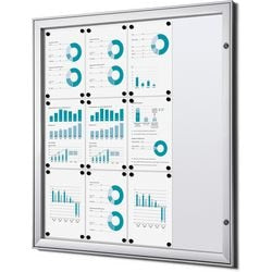 Vergrendelbaar notitiebord showdown scs12xa4b1 zilver aluminium