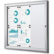 Vergrendelbaar notitiebord showdown scs6xa4b1 zilver aluminium