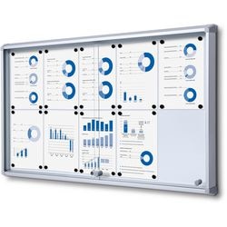 Vergrendelbaar notitiebord showdown scsl10xa4 zilver aluminium
