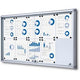 Vergrendelbaar notitiebord showdown scsl10xa4 zilver aluminium