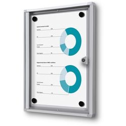 Vergrendelbaar notitiebord showdown scxs1xa4b1 zilver aluminium