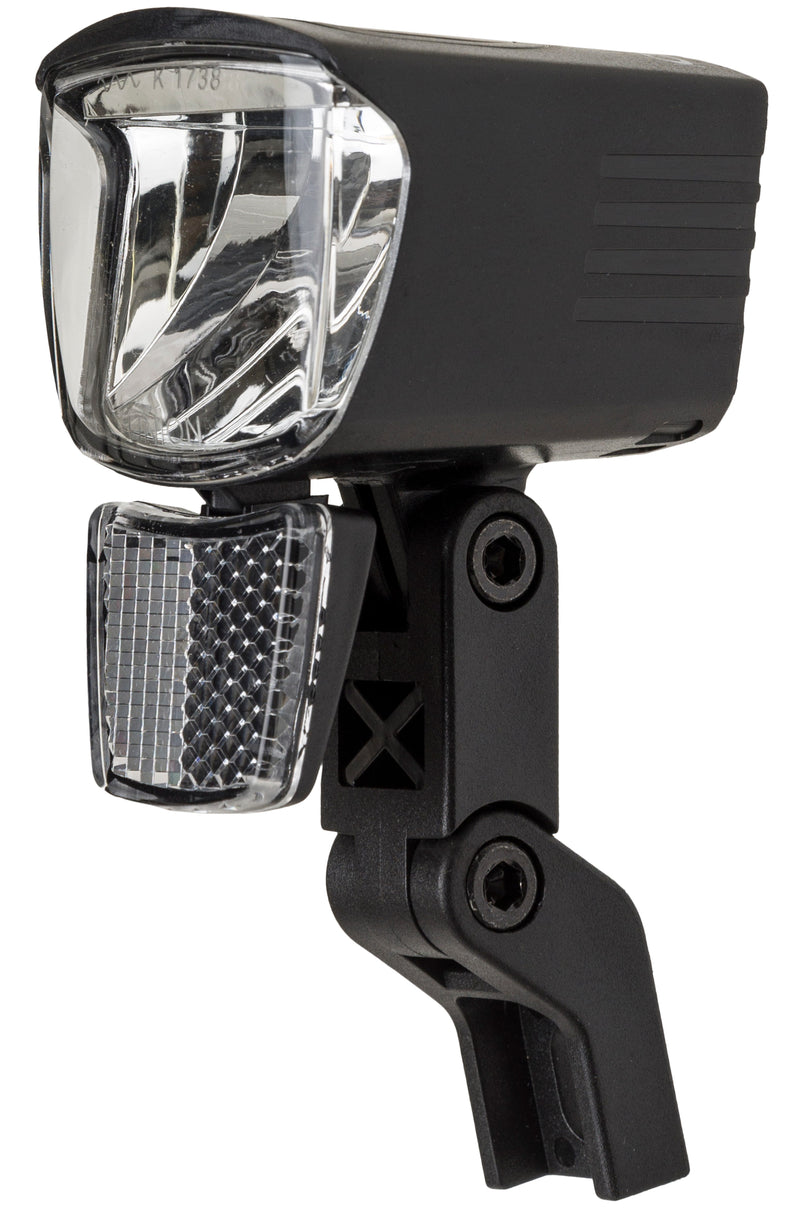 Afbeelding laden in galerijviewer, Cordo spark xl led koplamp - 80 lux - naafdynamo - zwart
